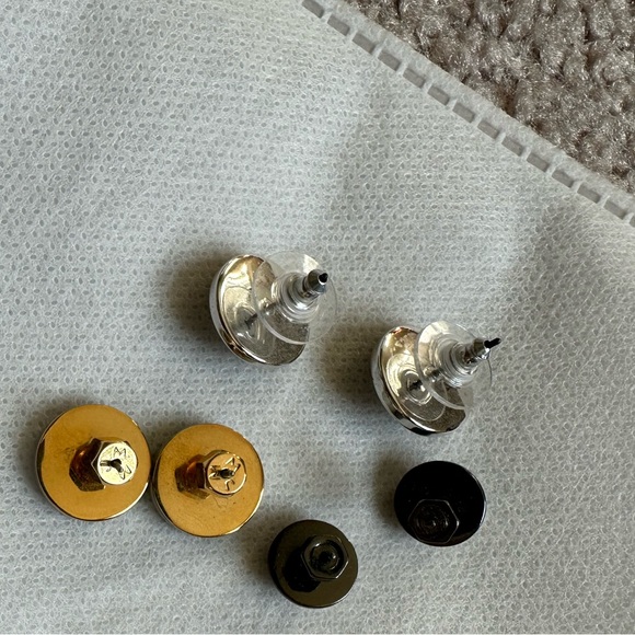 Marc by Marc Jacobs earrings vintage set 3 pair black white silver white unique - Picture 7 of 10